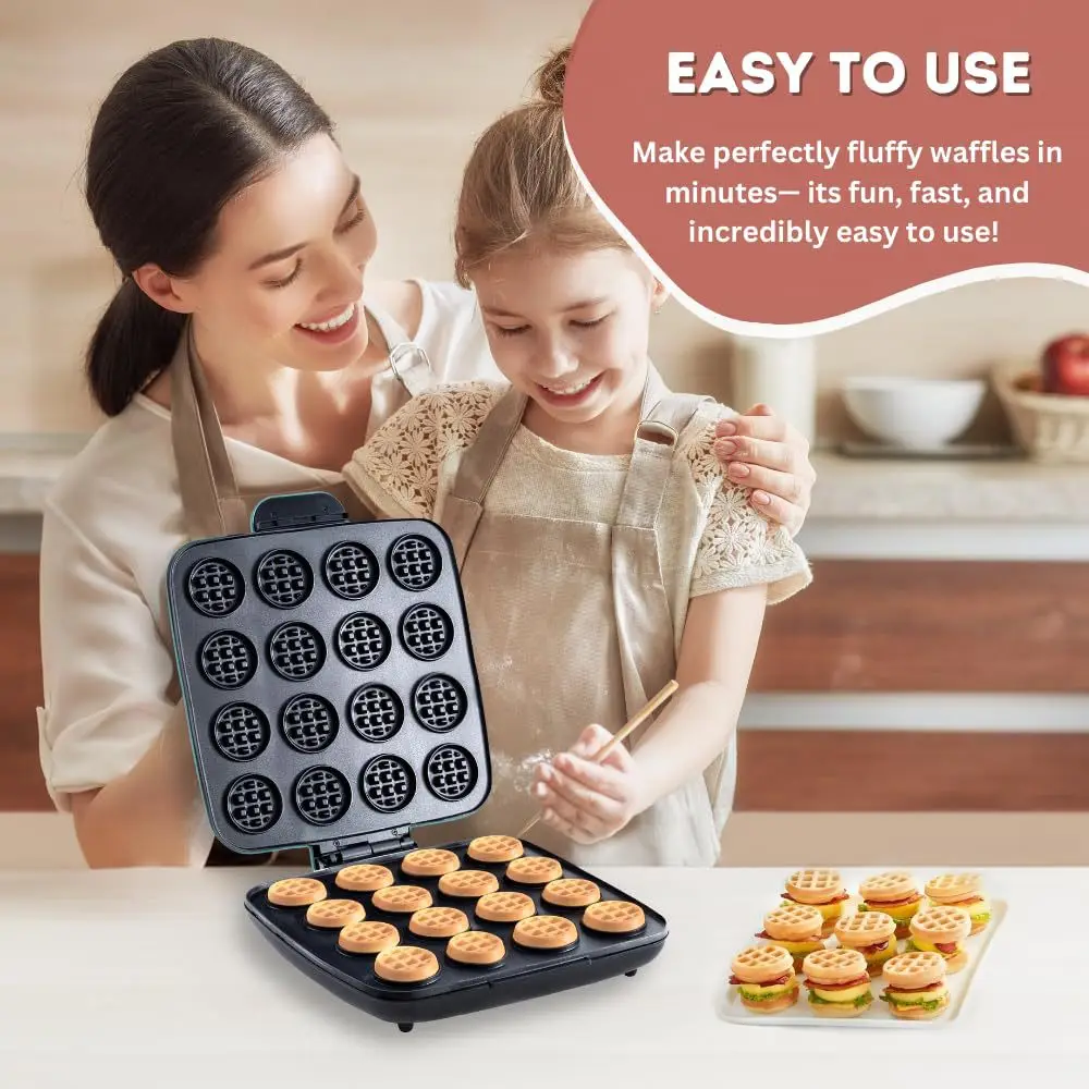Sandwich Press Grill - جهاز صنع الوافل بـ 16 فتحة،