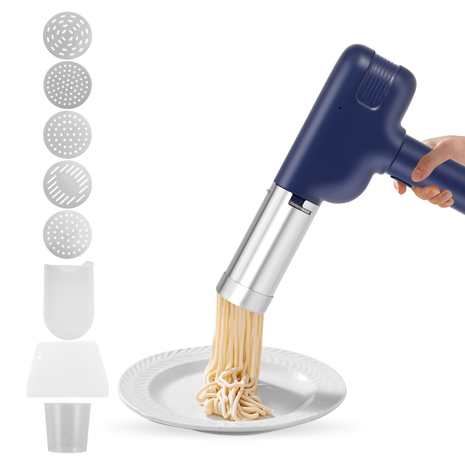 Pasta Machine Electric - ماكينة معكرونة كهربائية محمولة باليد مع