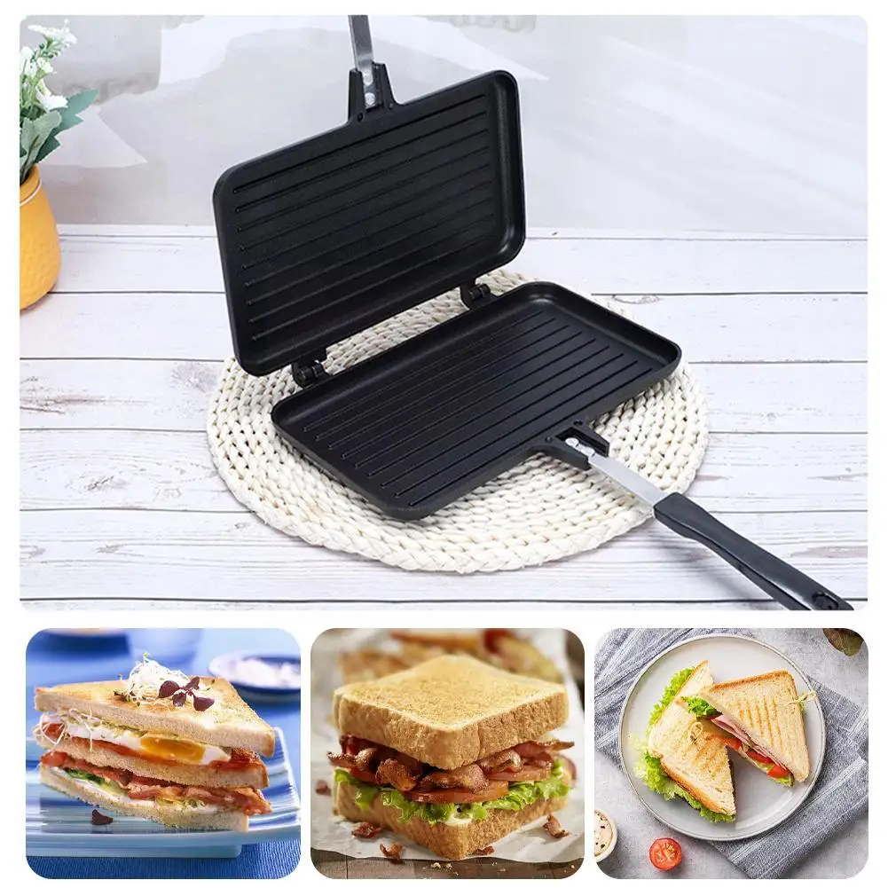 مقلاة على الوجهين غير عصا صانع - مراجعة Sandwich Press Grill وسعره