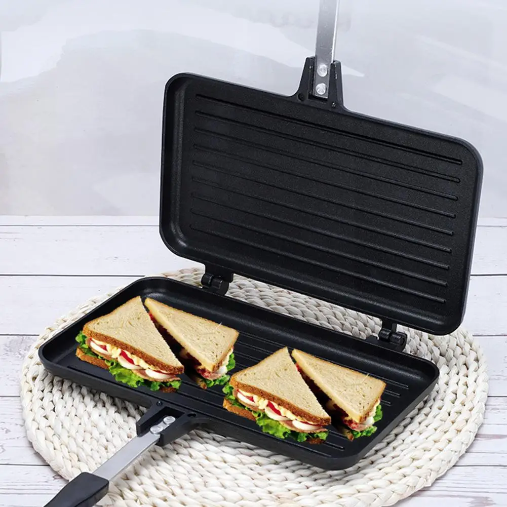 مقلاة على الوجهين غير عصا صانع - مراجعة Sandwich Press Grill وسعره